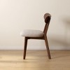 Modern Dining Chairs with Padded Seat, Solid Wood Kitchen Chairs, Armless Accent Chairs for Dining Room or Living Room-Panipeachy - 2 of 4