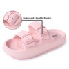 Women's Men's Cloud Slides Double Buckle Adjustable Pillow Slippers Thick Sole Cushion EVA Sandals - 3 of 4