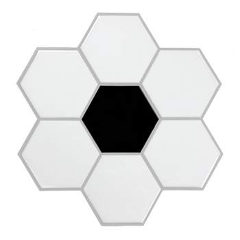 RoomMates Large Hexagon Stick Tile Black/White