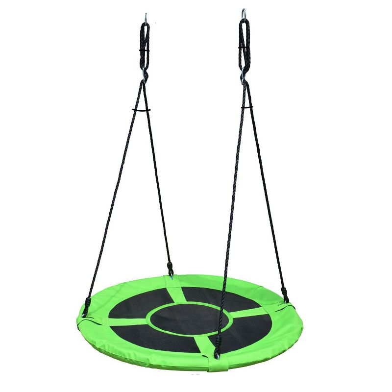 Swinging Monkey Giant 40" Saucer Tree Swing with 2 Way Mountable and Adjustable Rope for Kids Children Ages 5 Years and Up, 400 Pound Capacity Green, 2 of 5