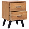 vidaXL Bedside Cabinet 15.7"x13.8"x21.7" Solid Teak - 3 of 4