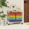 Tangkula 20-Drawers Rolling Storage Cart with Organizer Top - 2 of 4