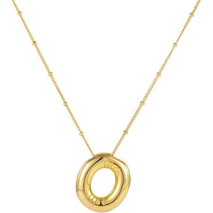 Personalized Balloon Letter Necklace 14K Gold Plated Alphabet Jewelry - 1 of 4