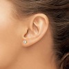 Black Bow Jewelry Reversible 5mm Crystal and Ball Screw Back Earrings in 14k Yellow Gold - 4 of 4
