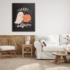 Stupell Industries Happy Halloween Smiling Ghost Pumpkin Canvas Wall Art - 2 of 4