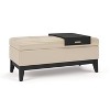 Sapphtopaz 42.3" Storage Bench Ottoman with Storage, Multi-functional Storage Organizer Ottoman Bench with Tray for Entryway Bedroom - 2 of 4
