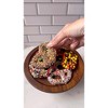 DUKA 8-Inch Acacia Platter With Glass Cover And Porcelain Stand - 3 of 4