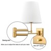 Claxy Brass Swing Arm Wall Sconces Plug in or Hardwired Wall Lights-2 Pack - 4 of 4