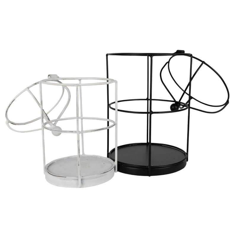 Set of 2 Cage Metal Candle Holders - Foreside Home & Garden, 3 of 8
