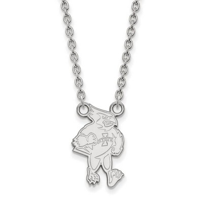 Black Bow Jewelry 10k White Gold Iowa State Cyclones NCAA Necklace 18 Inch