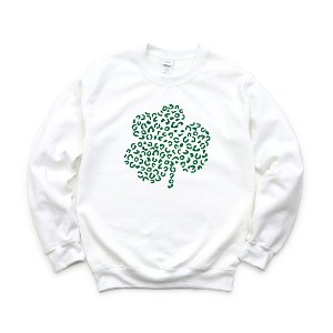 Simply Sage Market Women's Graphic Sweatshirt Leopard Shamrock St. Patrick's Day - 1 of 3