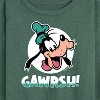 Women's - Disney - Goofy Gawrsh Lightweight French Terry Wide Neck Long Sleeve Graphic Shirt - 2 of 4