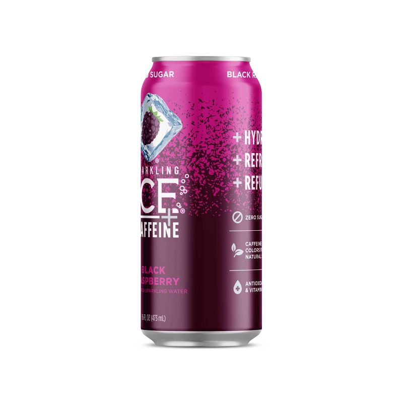 Sparkling Ice + Caffeine Black Raspberry - 16 fl oz Can, 4 of 7