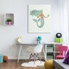 Stupell Industries Jade Mermaid Holding Shell Flower Outfit Fantasy Character, 48" x 36" - 2 of 4