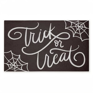 Stupell Industries Trick Or Treat Spider Webs Printed Outdoor Door Mat, design by Amanda Houston, 18"x30" - 1 of 4