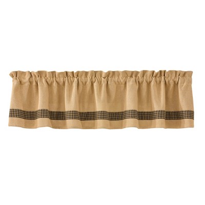 Park Designs Burlap & Black Check Valance : Target