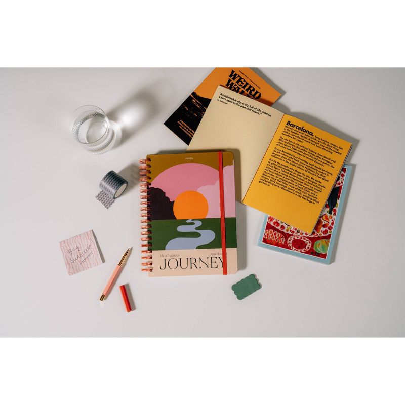 Papier 150pg Guided Notebook 9.84&#34;x7.48&#34; Travel Journal The Sunset, 4 of 7