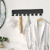 LunaLulinlk 2 Pack Heavy Duty Self Adhesive 8 Hooks, Black Key Hangers for Wall Decor No Drill for Hanging - 2 of 4