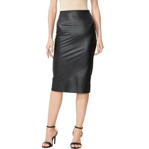 phistic Women's Stretch Faux Leather Pencil Skirt - 1 of 4