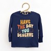 The Juniper Shop SmileyWorld Have The Day You Deserve Groovy Toddler Long Sleeve Tee - 2 of 4