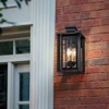 LLHZSY Modern 3-Light Outdoor Wall Lantern Sconce with Seeded Glass-16 3/5" Exterior Light Fixture for Post Porch Yard Patio - 3 of 4