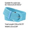 Allegra K Women's Metal Buckle Woven Wide Braided Dress Waist Belts 65-88cm/25.59-34.65" - 3 of 4
