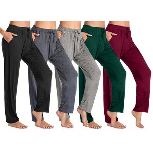 Blue Ice Women's Loose  Fit Classic Lounge Pants-5 Pack - 1 of 4