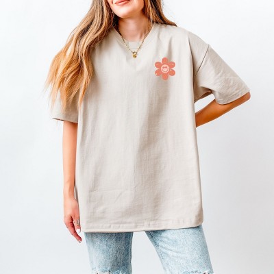 Simply Sage Market S.W.Smiley Checkered Mama Flowers Heavyweight Tee