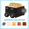 Courant 4-Slice Toaster, 1-1/4" Wide Toasting Slots with Drop-Down Crumb Tray, Black/Stainless - 2 of 4