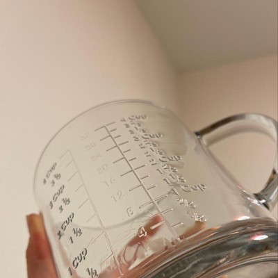 Pyrex Prepware 1-cup Glass Measuring Cup, Clear With Red Measurements, Pack  Of 2 Cups : Target