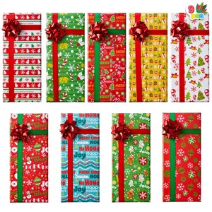 Joyfy 9 Pcs Christmas Presents Gift Card Box with Bows, 6.5"x2.8" Xmas Cash Money Card Holder Boxes for Holiday Birthday Gift Wrapping Party Favors - 1 of 4