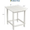 Weather Resistant Square Outdoor Side Table, Patio End Table for Backyard, Pool, Front Porch, and Indoor Use—Perfect Companion Piece - 3 of 4