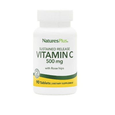 Vitamin C 500mg Time Release with Rose Hips by Nature's Plus  -  90 Sustained Release Tablet