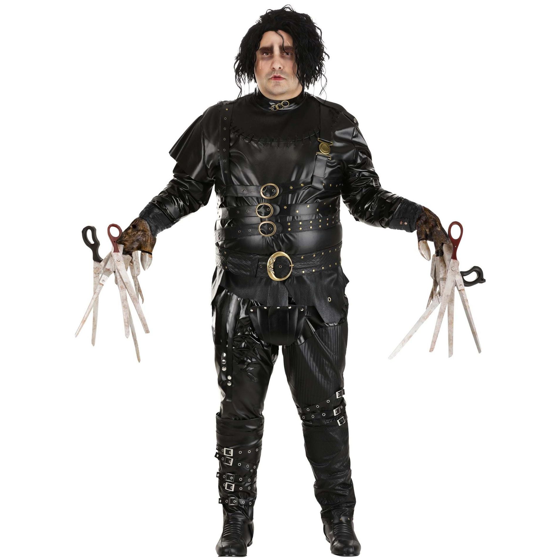 HalloweenCostumes.com 3X Men Men's Plus Size Authentic Edward Scissorhands Halloween Costume, Black