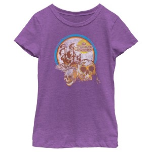 Girl's Pirates of the Caribbean: On Stranger Tides Distressed Skull Logo T-Shirt - 1 of 4