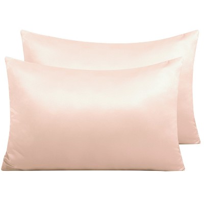 2 Pack Satin Zippered Pillowcases for Hair and Skin - NTBAY