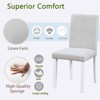 MAYEERTY Set of 4 Dining Chairs, Padded Seat, Dining Room Kitchen, White & Gray - 3 of 4