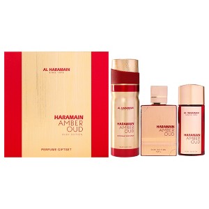 Amber Oud - Ruby Edition by Al Haramain for Unisex - 3 Pc Gift Set 2.5oz EDP Spray, 1oz EDP Spray, 6.6oz Body Spray - 1 of 4