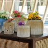 KTMBDW 8/6'' Modern Ceramic Planter Set of 2, Indoor-Outdoor Planter with Gradient Design for Patio, Garden, Windowsill - 3 of 4