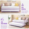 Twin Metal Daybed with Pull Out Trundle, Premium Steel Slat Support Sofa Bed, Daybed and Trundle Frame Set for Living Room, Bedroom - 4 of 4
