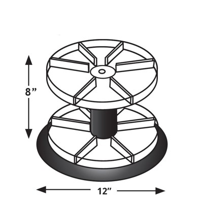 Clear Acrylic Two Tier Revolving Display Rack with 12 Sections