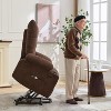 Power Lift Recliner Chair for Elderly with Massage and Heat, Swivel Rocker Recliner with Soft Padded Upholstery, Side Pocket & Cup Holders - 3 of 4