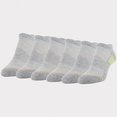 All Pro Women's 6pk Pack Aqua No Show Cush Athletic Socks - Gray 4-10