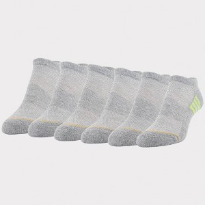 All Pro Women's 6pk Pack Aqua No Show Cush Socks - Gray 4-10: Moisture Wicking, Arch Support, Quick Drying - 1 of 3