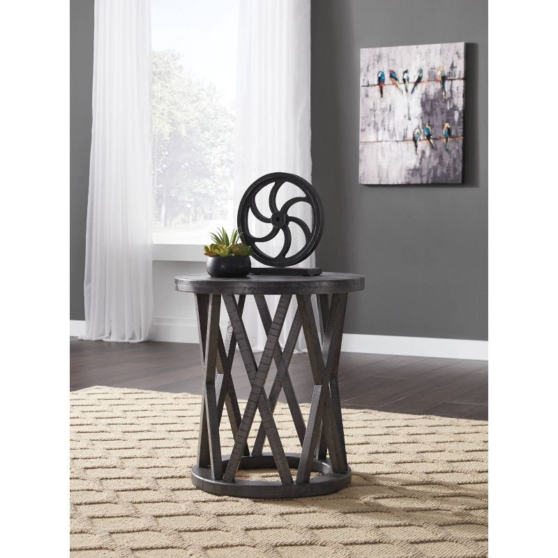 Sharzane Round End Table Taupe - Signature Design by Ashley, 3 of 8