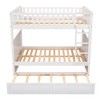 YOOCOZZ Full Over Full Bunk Bed with Twin Trundle, Pine Wood Bunk Bed with Guardrails - 2 of 4