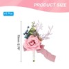 Unique Bargains Satin Rose Bloom Greenery Comfortable Wrist Strap Corsage For Party Wedding 6 Pcs - 2 of 4