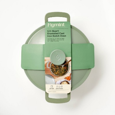 5.5qt Enamel Dutch Oven Sage Green - Figmint™