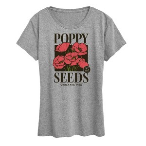 Women's - Instant Message - Poppy Seeds Organic Short Sleeve Graphic T-Shirt - 1 of 4