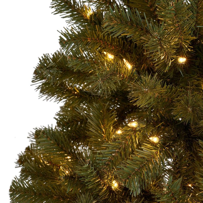 7.5ft Noble Fir Pre-Lit Hinged Full Artificial Christmas Tree Clear Lights - Christopher Knight Home, 5 of 8